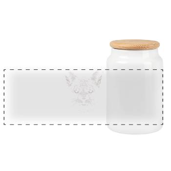 Cat Sayings Cat Owner Cat Gift - Panoramic Cookie Jar with Wooden Lid - white - Front