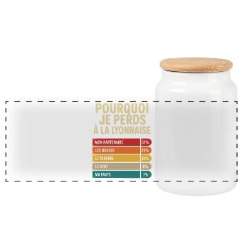 Pourquoi je perds à la longue Humour Bouliste - Boîte à biscuits avec couvercle en bois - blanc - Devant