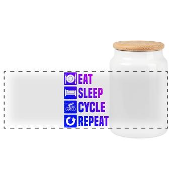 Déclaration pour tous les vélos de route - Boîte à biscuits avec couvercle en bois - blanc - Devant