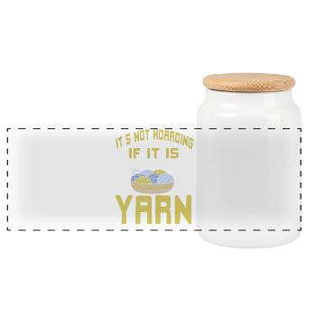 It's Not Hoarding If It Is Yarn Humor - Panorama Keksdose mit Holzdeckel - Weiß - Vorne