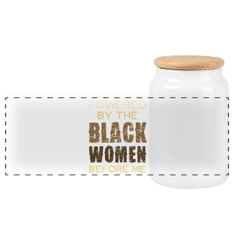 Le pouvoir des femmes noires avant moi - Boîte à biscuits avec couvercle en bois - blanc - Devant