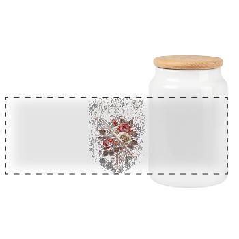 Dark Romance Booktok Tell Me I'm A Good Girl - Panoramic Cookie Jar with Wooden Lid - white - Front