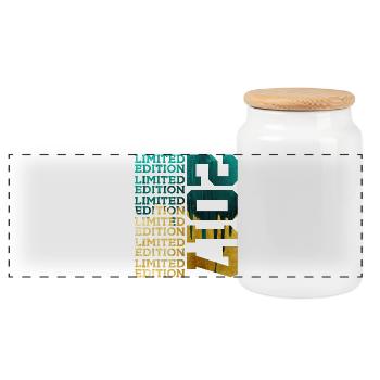 LIMITED EDITION 2017 9 JAHRE 9. GEBURTSTAG - Panorama Keksdose mit Holzdeckel - Weiß - Vorne
