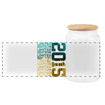 LIMITED EDITION 2015 11 JAHRE 11. GEBURTSTAG - Panorama Keksdose mit Holzdeckel - Weiß - Vorne