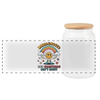 Undiagnosed But Something Ain't Right - Panorama Keksdose mit Holzdeckel - Weiß - Vorne