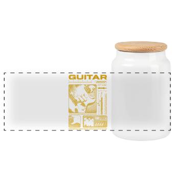 Guitariste Guitariste Rock Musicien streetwear - Boîte à biscuits avec couvercle en bois - blanc - Devant