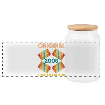 Original 20e Anniversaire 20 ans 2006 Cadeau Tee - Boîte à biscuits avec couvercle en bois - blanc - Devant