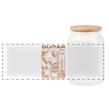 Guitariste Guitariste Rock Musicien streetwear - Boîte à biscuits avec couvercle en bois - blanc - Devant