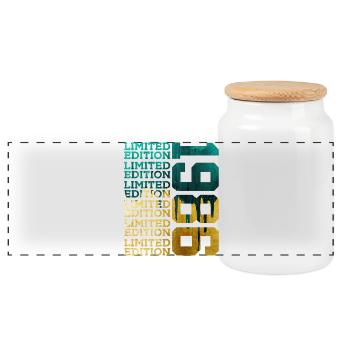LIMITED EDITION 1986 40 JAHRE 40. GEBURTSTAG - Panorama Keksdose mit Holzdeckel - Weiß - Vorne