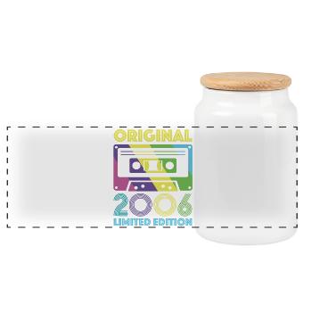 Originalkassette 2006 20th Anniversary 20 Year Tee - Panorama Keksdose mit Holzdeckel - Weiß - Vorne
