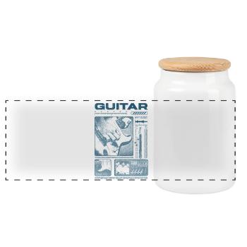 Guitariste Guitariste Rock Musicien streetwear - Boîte à biscuits avec couvercle en bois - blanc - Devant