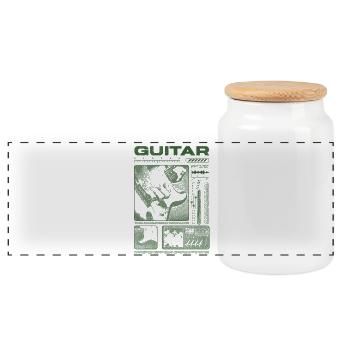 Guitariste Guitariste Rock Musicien streetwear - Boîte à biscuits avec couvercle en bois - blanc - Devant