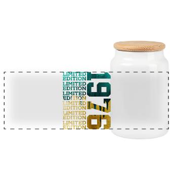 ÉDITION LIMITÉE 1976 50 ANS 50E ANNIVERSAIRE - Boîte à biscuits avec couvercle en bois - blanc - Devant