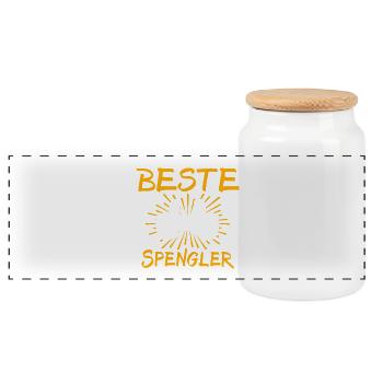 Spengler Geschenkidee - Panorama Keksdose mit Holzdeckel - Weiß - Vorne