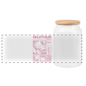 Guitariste Guitariste Rock Musicien streetwear - Boîte à biscuits avec couvercle en bois - blanc - Devant