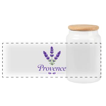 provence_lavance - Panorama Keksdose mit Holzdeckel - Weiß - Vorne