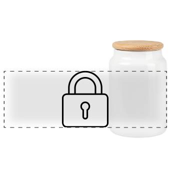 Cadenas - Boîte à biscuits avec couvercle en bois - blanc - Devant