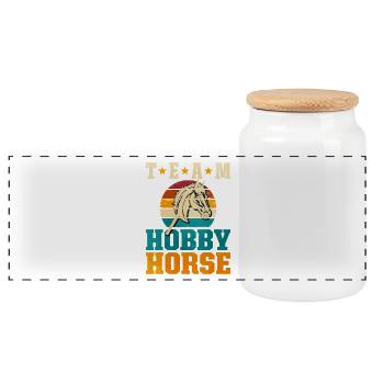 Équipe Cheval de Légende Vintage - Boîte à biscuits avec couvercle en bois - blanc - Devant