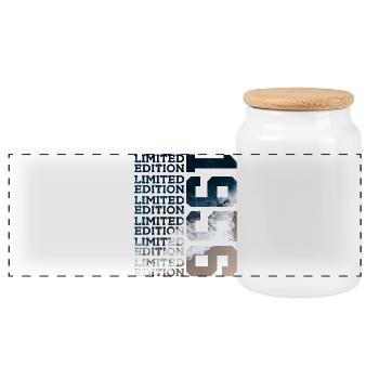 ÉDITION LIMITÉE 1956 70 ANS 70E ANNIVERSAIRE - Boîte à biscuits avec couvercle en bois - blanc - Devant