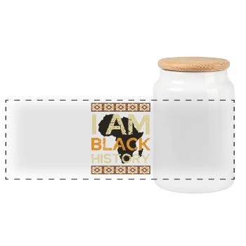 Je suis l'histoire des Noirs - Boîte à biscuits avec couvercle en bois - blanc - Devant