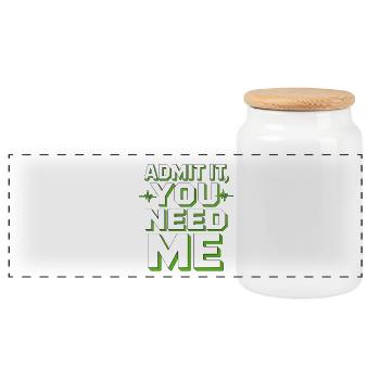 ER Nurse Admit It You Need Me Healthcare Worker - Panorama Keksdose mit Holzdeckel - Weiß - Vorne