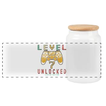 Level 7 Unlocked Limited Edition - Panorama Keksdose mit Holzdeckel - Weiß - Vorne