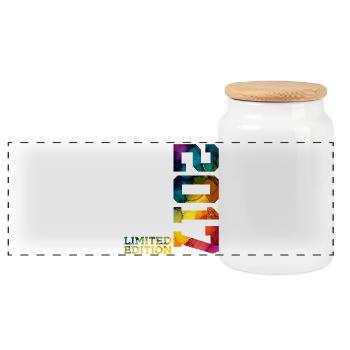 LIMITED EDITION 2017 9 JAHRE 9. GEBURTSTAG - Panorama Keksdose mit Holzdeckel - Weiß - Vorne
