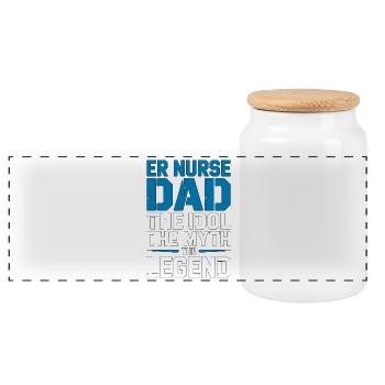 Infirmière aux urgences Papa L’idole Le mythe L’infirmière de première ligne - Boîte à biscuits avec couvercle en bois - blanc - Devant