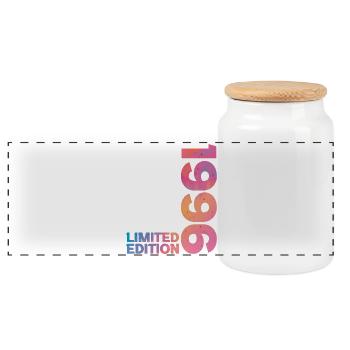 1996 30th Anniversary 30th Anniversary Gift - Panoramic Cookie Jar with Wooden Lid - white - Front