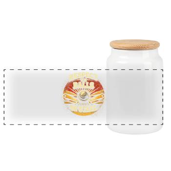 Pinball Pinball Player Respect The Balls Of Steel - Panoramic Cookie Jar with Wooden Lid - white - Front