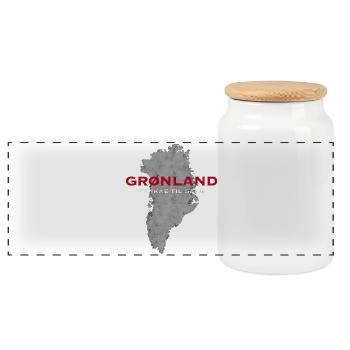 Le Groenland n’est pas à vendre, Danois - Boîte à biscuits avec couvercle en bois - blanc - Devant