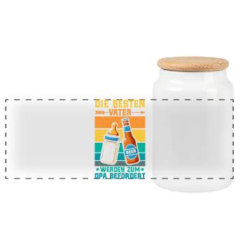 Les meilleurs pères sont promus grand-père - Boîte à biscuits avec couvercle en bois - blanc - Devant