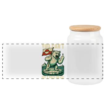 You Can't Put A Price On Greenland Flag Shirt - Panorama Keksdose mit Holzdeckel - Weiß - Vorne