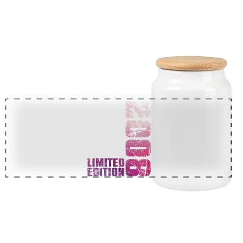 18th Birthday Boy Girl 18 Year Old 2008 Gift - Panoramic Cookie Jar with Wooden Lid - white - Front