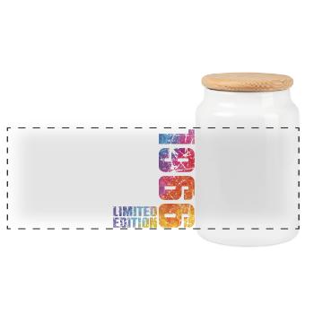 60. Geburtstag Mann Frau 60 Jahre 1966 Geschenk - Panorama Keksdose mit Holzdeckel - Weiß - Vorne