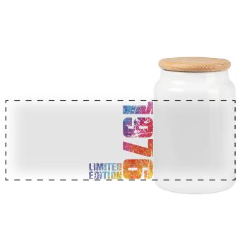 50ème Anniversaire Homme Femme 50 ans 1976 Cadeau - Boîte à biscuits avec couvercle en bois - blanc - Devant