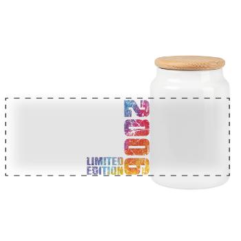 20th Birthday Boy Girl 20 Year Old 2006 Gift - Panoramic Cookie Jar with Wooden Lid - white - Front