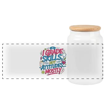 Enseignant en soins infirmiers Éducateur clinique de niveau I - Boîte à biscuits avec couvercle en bois - blanc - Devant