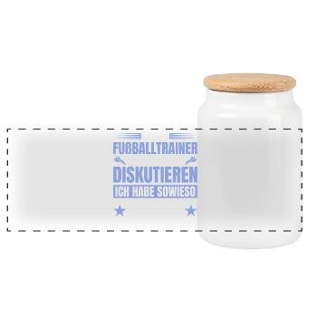 L’entraîneur de football a raison de toute façon - Boîte à biscuits avec couvercle en bois - blanc - Devant