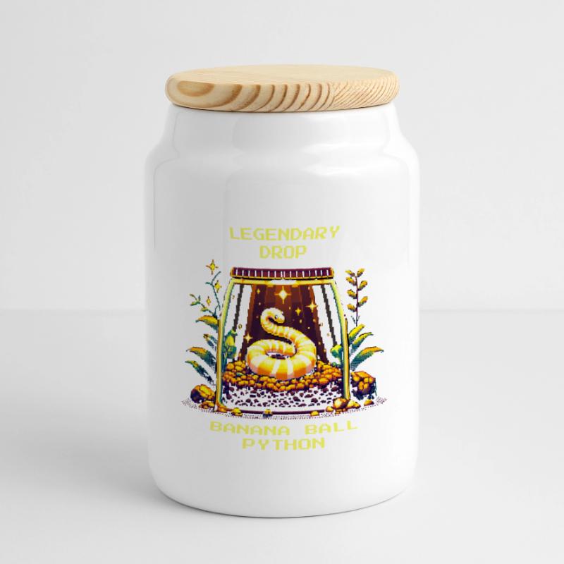 Legendärer Fund: Banana Königspython | Python Panorama Keksdose mit Holzdeckel
