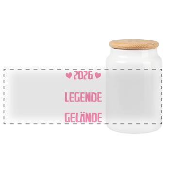 A Kita Legend Kita Graduate 2026 - Panoramic Cookie Jar with Wooden Lid - white - Front