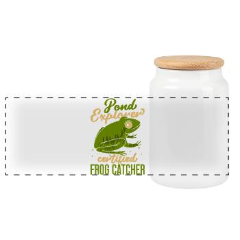 Grenouille certifiée Frog Catcher Pond Explorer - Boîte à biscuits avec couvercle en bois - blanc - Devant