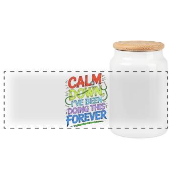 Veteran Nurse Calm Down I've Been Service Nurse - Panorama Keksdose mit Holzdeckel - Weiß - Vorne
