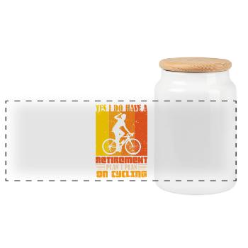 Vélo de route Cyclisme Vélo Cyclisme - Boîte à biscuits avec couvercle en bois - blanc - Devant