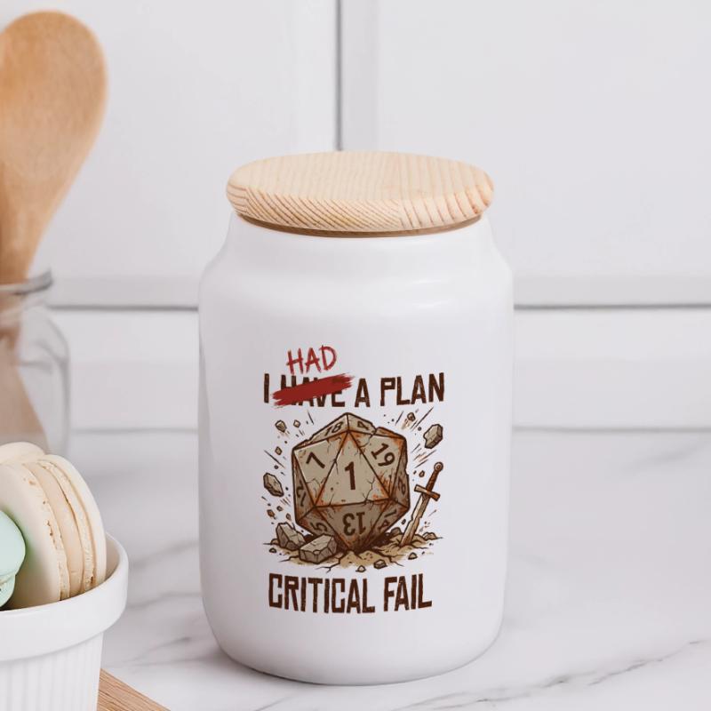 Échec critique – J’avais un plan cube Boîte à biscuits avec couvercle en bois