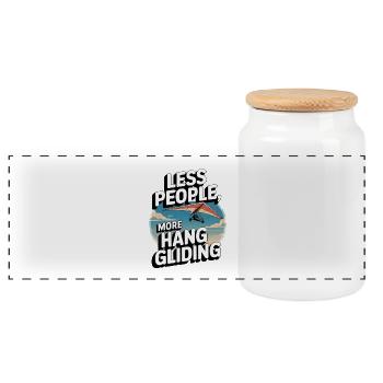 Hang gliders hang gliders Air sports enthusiasts - Panoramic Cookie Jar with Wooden Lid - white - Front