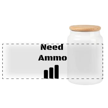 Need Ammo Load - Panorama Keksdose mit Holzdeckel - Weiß - Vorne