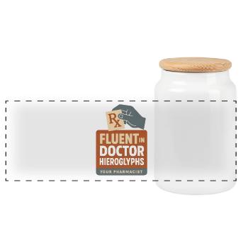 Arzt-Hieroglyphen Profi | Apotheker Humor - Panorama Keksdose mit Holzdeckel - Weiß - Vorne