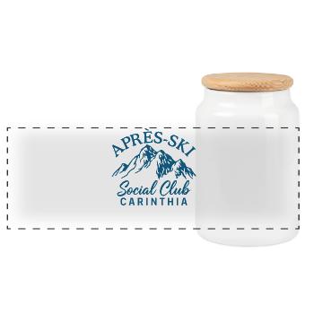 Après Ski Social Club Carinthia - Boîte à biscuits avec couvercle en bois - blanc - Devant
