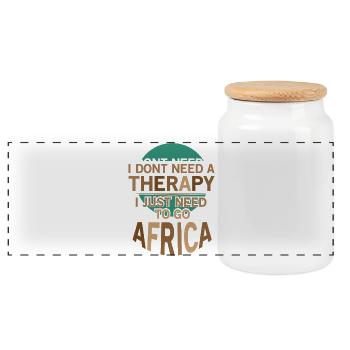 Safari Afrika serengeti wildlife savanne spruch - Panorama Keksdose mit Holzdeckel - Weiß - Vorne